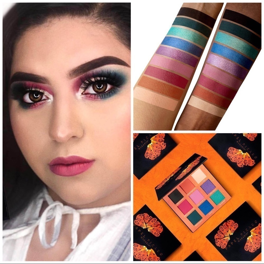 Macaría Beauty (Confetti) Pallet of 9 eyeshadows.